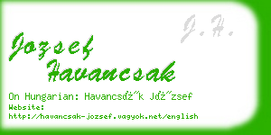 jozsef havancsak business card